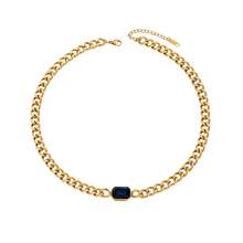 Blue stone necklace