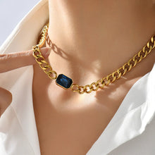 Blue stone necklace